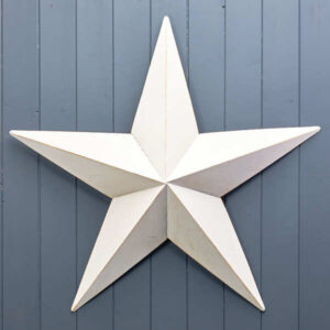 White Metal star decorations