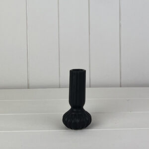 Black Ceramic Candle Holder
