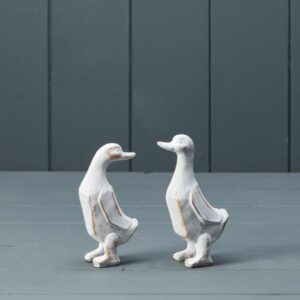 Mixed Whitewashed Wooden Ducks