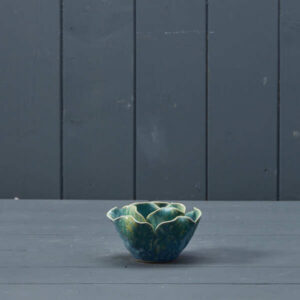 Blue Ceramic Flower Tealight