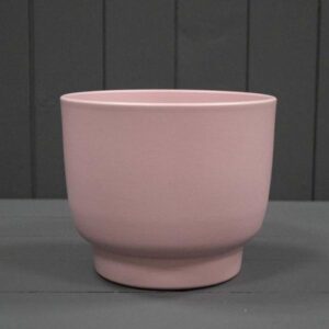 Matt Rose Footed Griebling Ceramic Pot