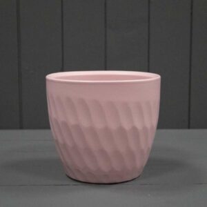 Matt Rose Griebling Ceramic Carve Pot