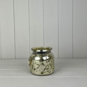 Mercury glass pot with Rope handle