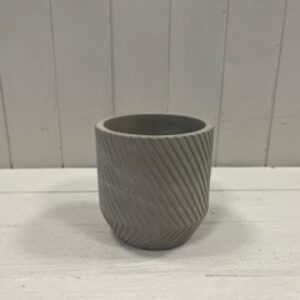 12cm Cylinder Diagonal Grid Pot