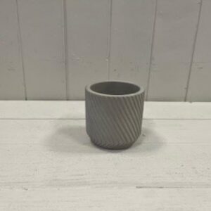8cm Cylinder Diagonal Grid Pot