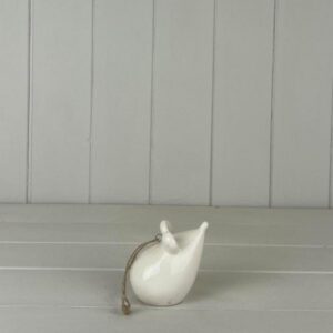 White Ceramic mouse hanger size