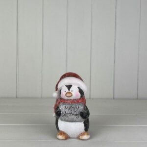 Penguin With Merry Christmas Sign