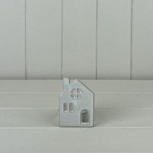 White Ceramic House Tealight Holder