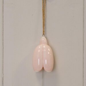Pink Ceramic Hanging Flower Decoration