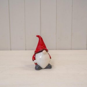 Red/White Ceramic Santa Gonk