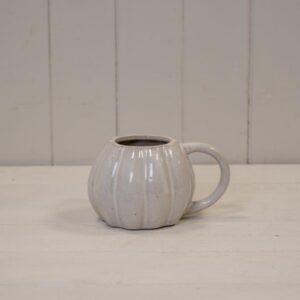 White Ceramic Pumpkin Mug