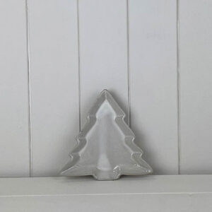 Glazed Ceramic Tree Dish with Textured Detail