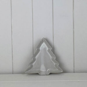 Glazed Ceramic Tree Dish with Textured Detail