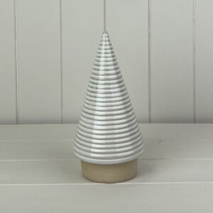 Glazed Ceramic Tree Ornament with Textured Detail