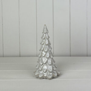 Glazed Ceramic Tree Ornament with Textured Detail