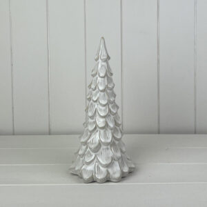 Glazed Ceramic Tree Ornament with Textured Detail