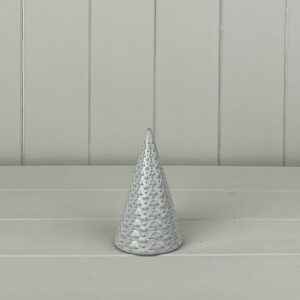 Glazed Ceramic Tree Ornament with Textured Detail