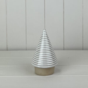 Glazed Ceramic Tree Ornament with Textured Detail