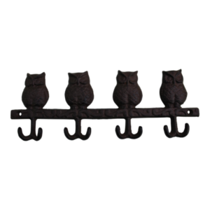 Rustic Cast Iron Owl Hook