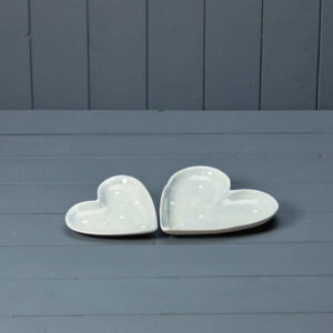 White Ceramic Heart Plate