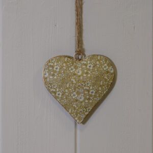 Light Green Metal Hanging Heart