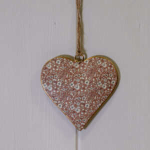 Pink Metal Hanging Heart