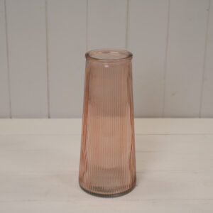 Rose Tall Ribbed Vase