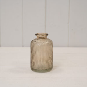 Smokey Brown Dimpled Glass Bottle