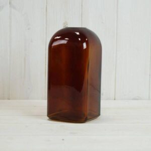 Burnt Amber Square Bottle Vase