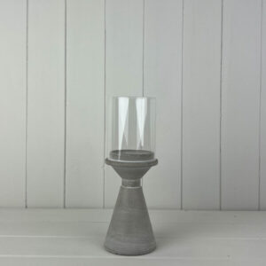 Concrete Candle Holder with Glass Shade
