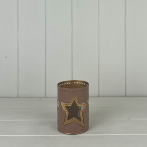 Pink Tealight Holder with Star Design