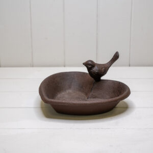 Cast Iron Heart Birdbath