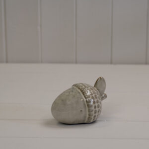 Beige Mottle Ceramic Acorn Decoration