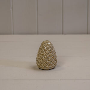 Beige Mottle Ceramic Pinecone Decoration