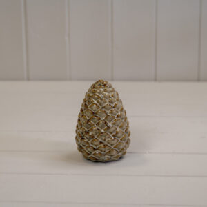 Beige Mottle Ceramic Pinecone Decoration