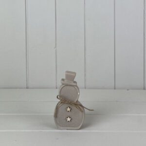 Sand Texture Effect Ceramic Snowman Dcoration
