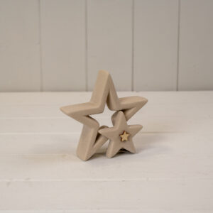 Sand Texture Effect Ceramic Star Decoration