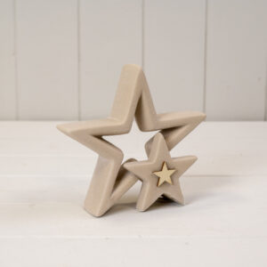 Sand Texture Effect Ceramic Star Decoration