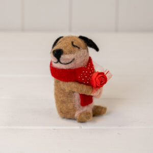 Sausage Dog Holding Heart