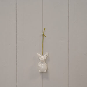 White Ceramic Hanging Reindeer
