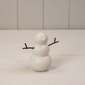 White Ceramic Snowman Decoration