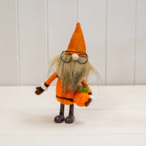 Wool Autumn Gonk with Pumpkin