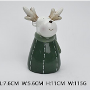 Nordic Green Reindeer Ornament
