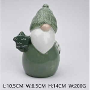 Large Nordic Green Gonk Holding Star