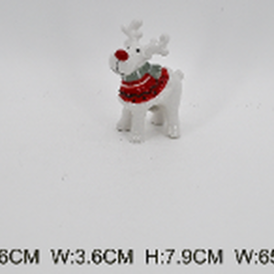 Ceramic Reindeer with Christmas Sweater and Scarf Mini