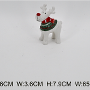Ceramic Reindeer with Christmas Sweater and Scarf Mini