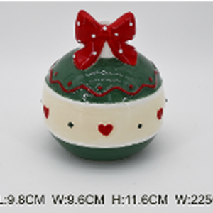 Green Candle Holder with Bow