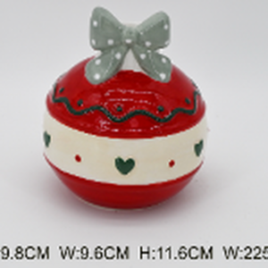 Red Candle Holder with Bow