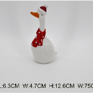 Ceramic Christmas Goose with Scarf Medium