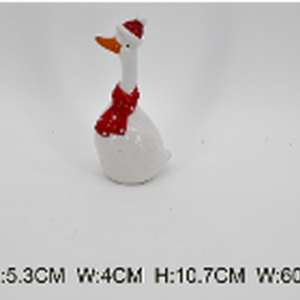 Ceramic Christmas Goose with Scarf Small